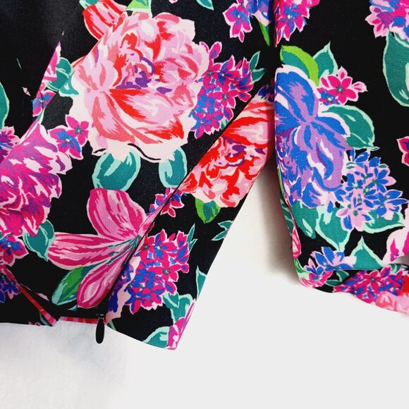 Zara, Crop Top, Size Small, Floral, Sweetheart Neckline, Short Puffy Sleeves - Picture 8 of 16